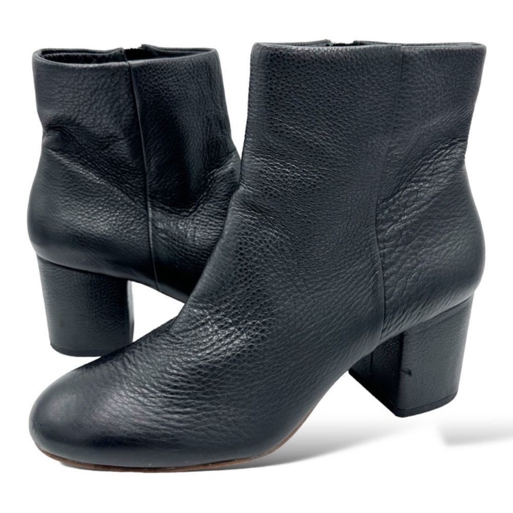 Splendid Black Leather Ankle Boots